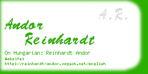 andor reinhardt business card